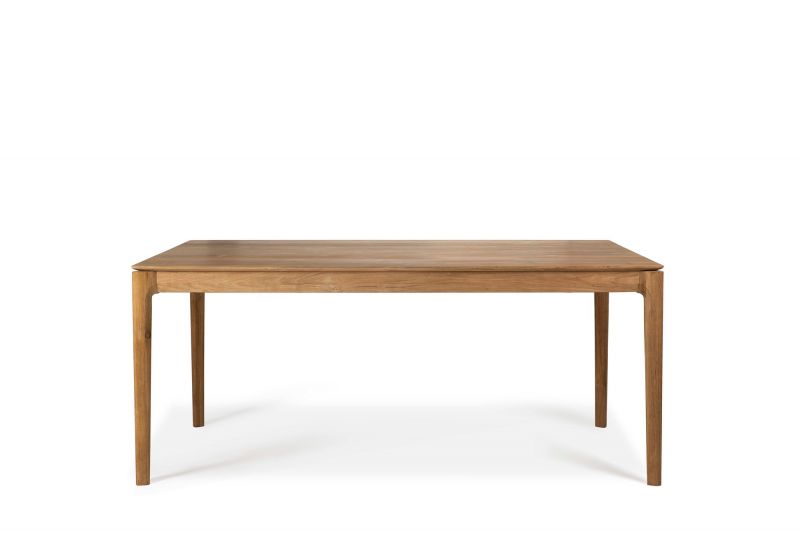 Ethnicraft Bok Teak Esstisch, ausziehbar, Breite 180 cm, modernes Design für Esszimmer.