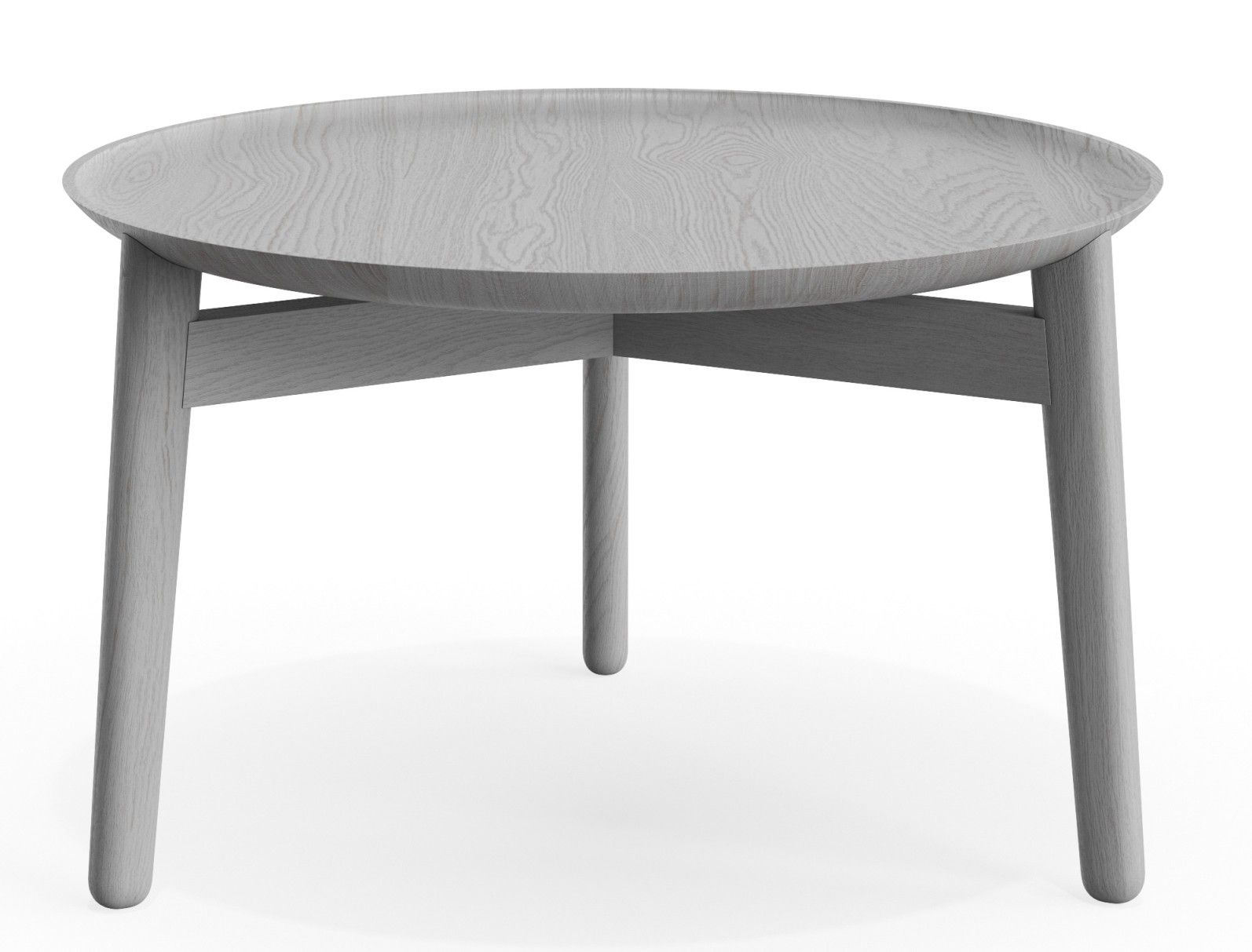 Plaisir Beistelltisch von Zeitraum, H 32 cm, aus hellem Holz, runde Tischplatte, modernes Design.