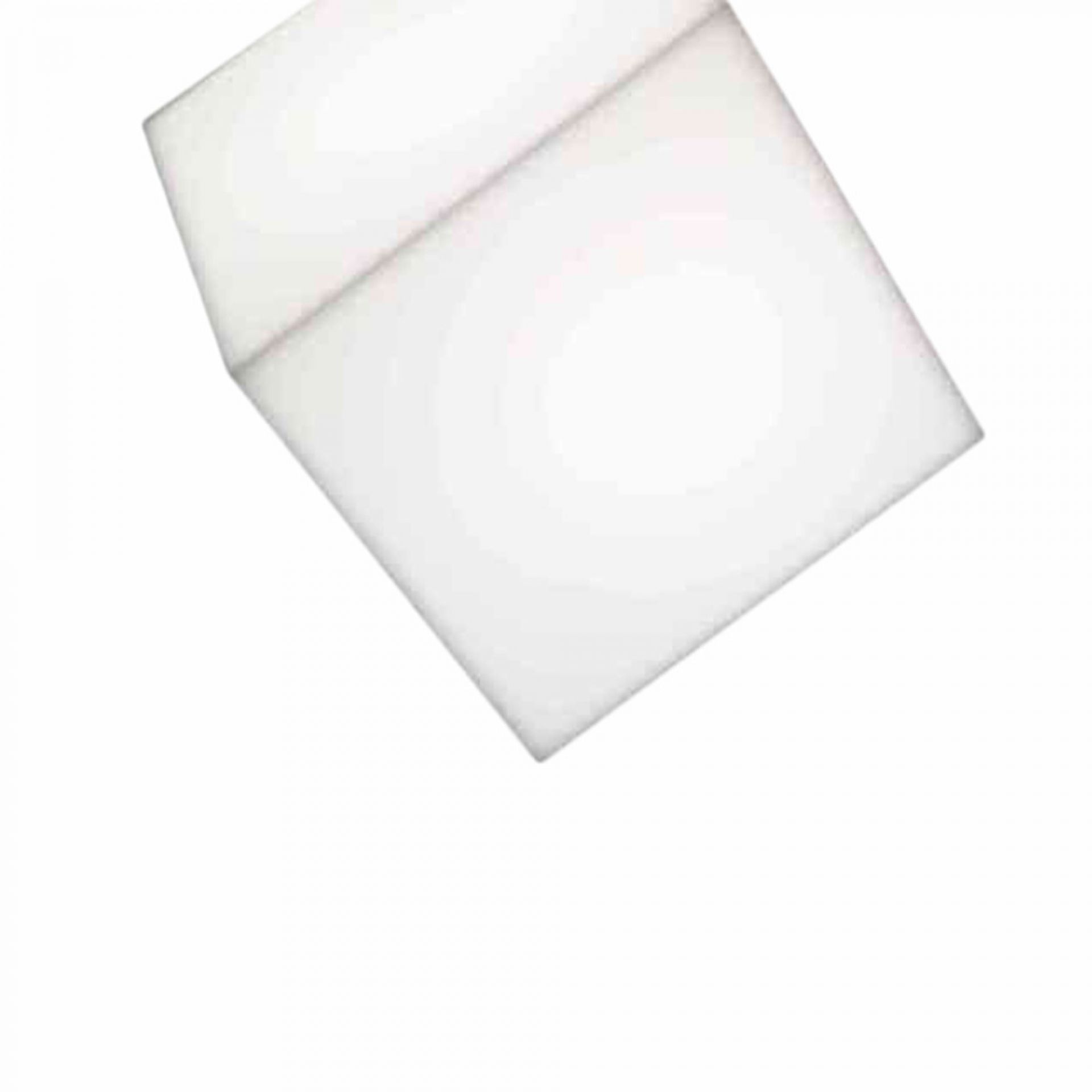 Weiße, quadratische Edge Parete Wandleuchte von Artemide für indirekte Beleuchtung im Innenbereich.