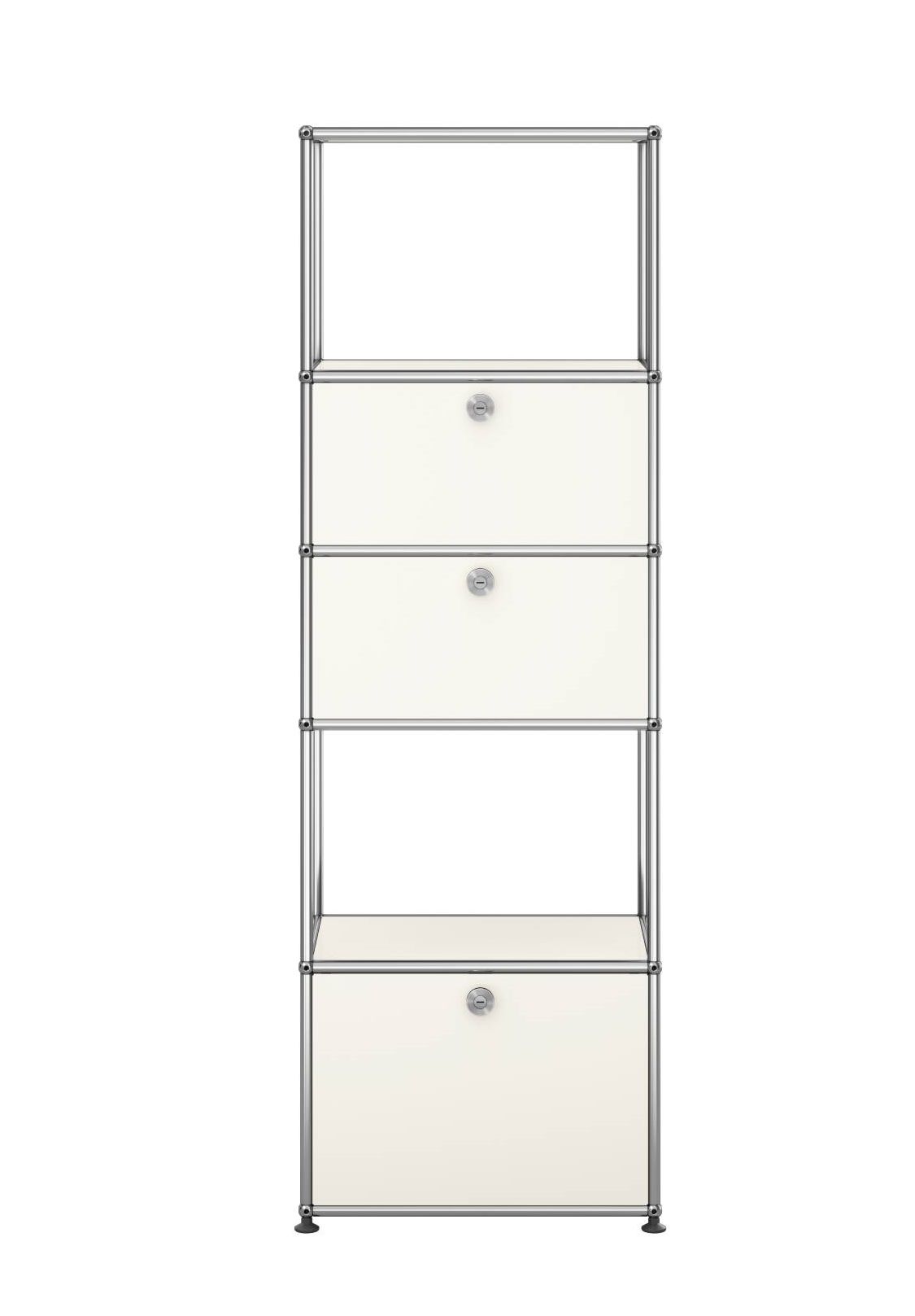 USM Haller-rek met inzetframe M52 Zuiver wit