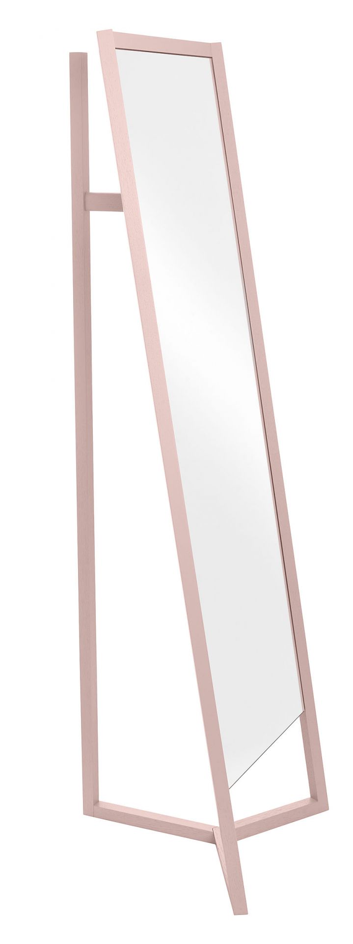 Club Standspiegel von Schönbuch mit Garderobe in Rosa, moderner Ankleidespiegel für Schlafzimmer und Flur.