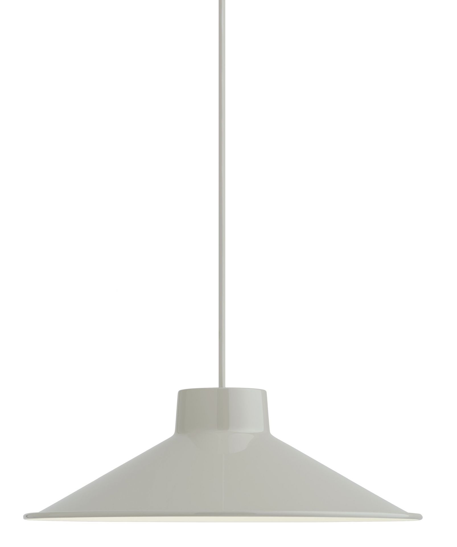 Weiße Top Pendant Lamp Pendelleuchte von Muuto, moderne Hängelampe für Wohnzimmer und Esszimmer.