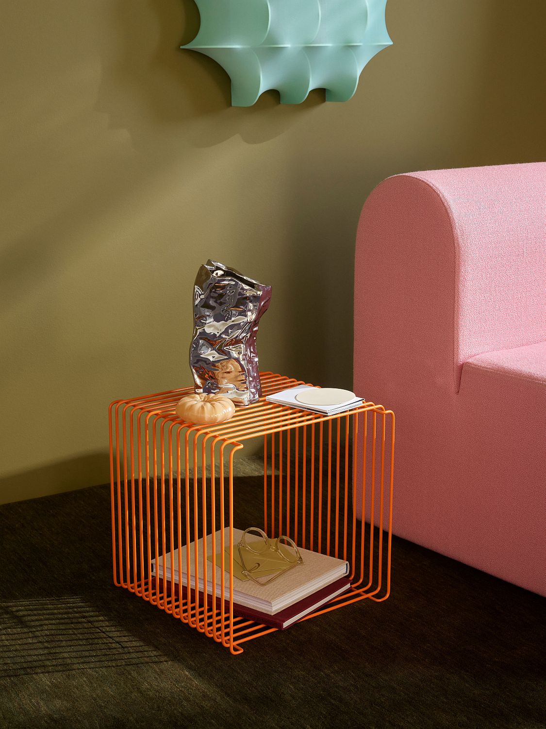 Panton Wire Cube Single Drahtregal T 25,7 cm Tangerine LIMITED EDITION Montana