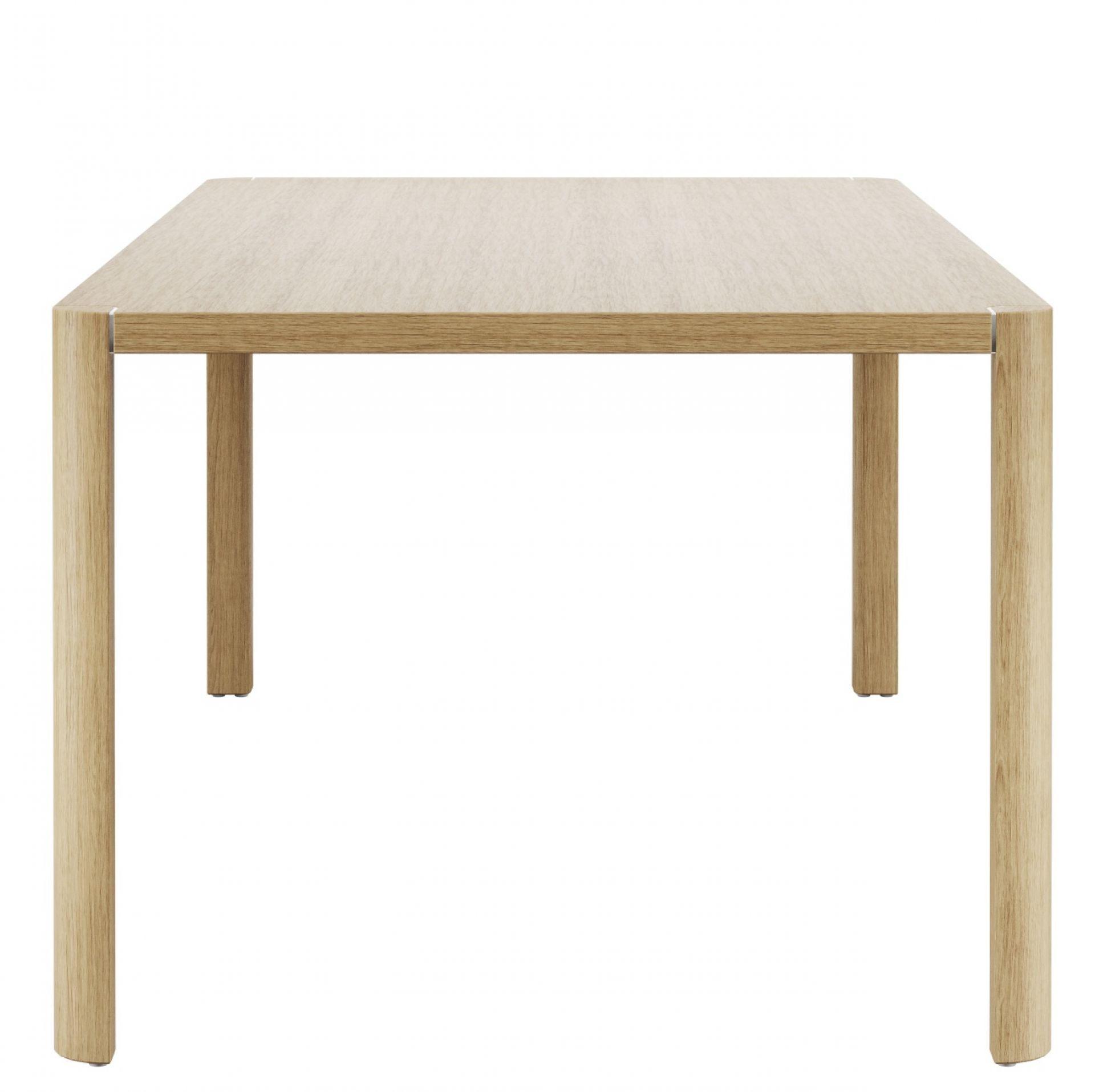 Thonet Esstisch 1140 aus hellem Holz, quadratische Tischplatte und vier Tischbeine, modernes Design.