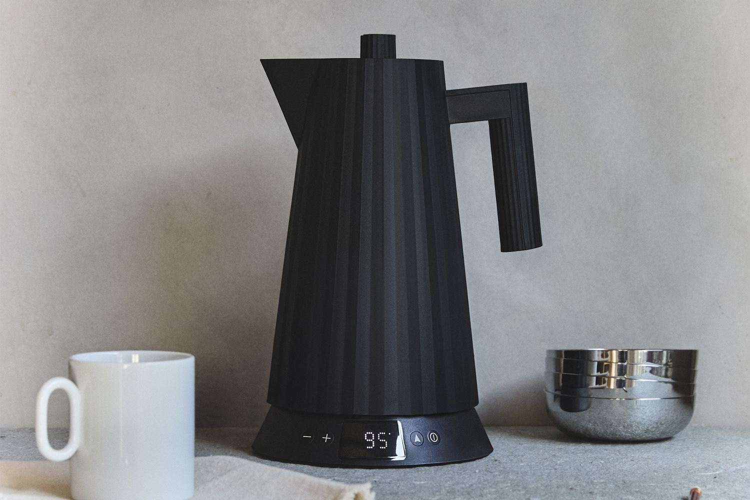 MDL21 Plisse / Plissé waterkoker met temperatuurregeling van Alessi