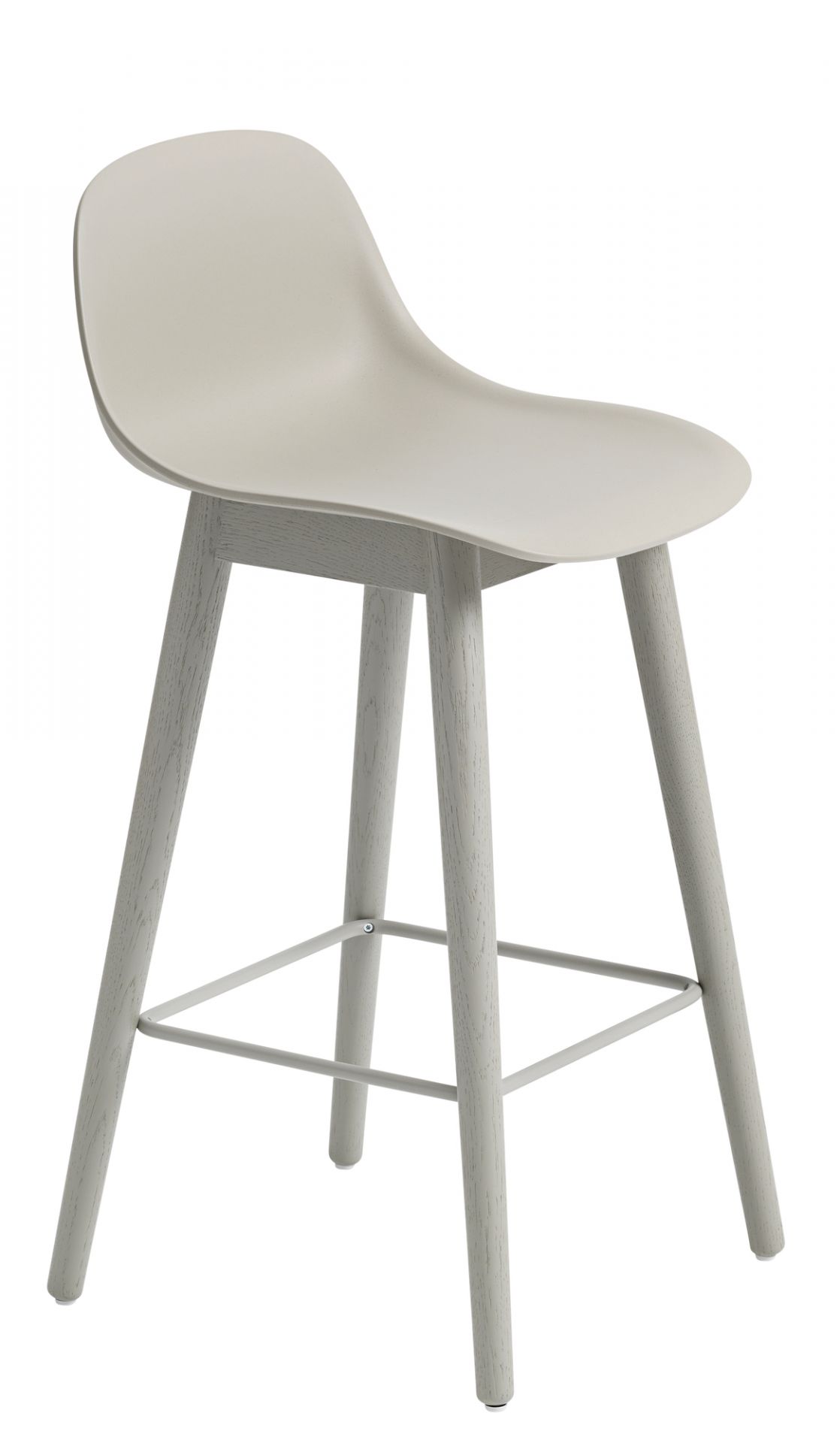 Fiber Counter Stool barkruk met rugleuning, H 65 cm, Muuto