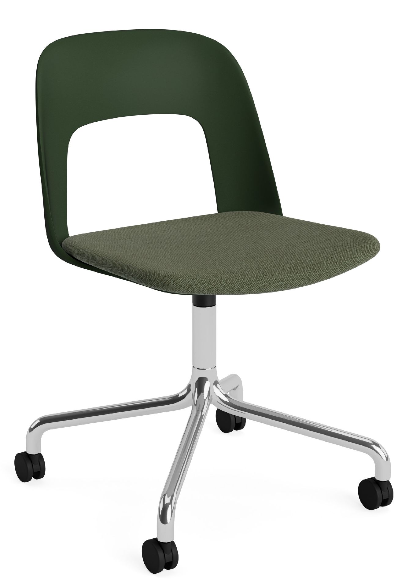 Layout Side Chair 163 draaistoel met vier poten van Hay