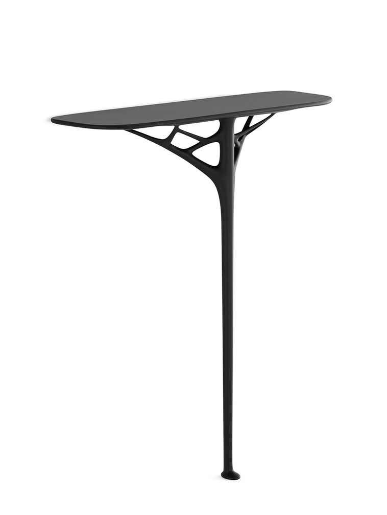 Schwarze A.I. Konsole von Kartell: Moderne Design Konsole mit einzigartigem, baumartigem Fuß.