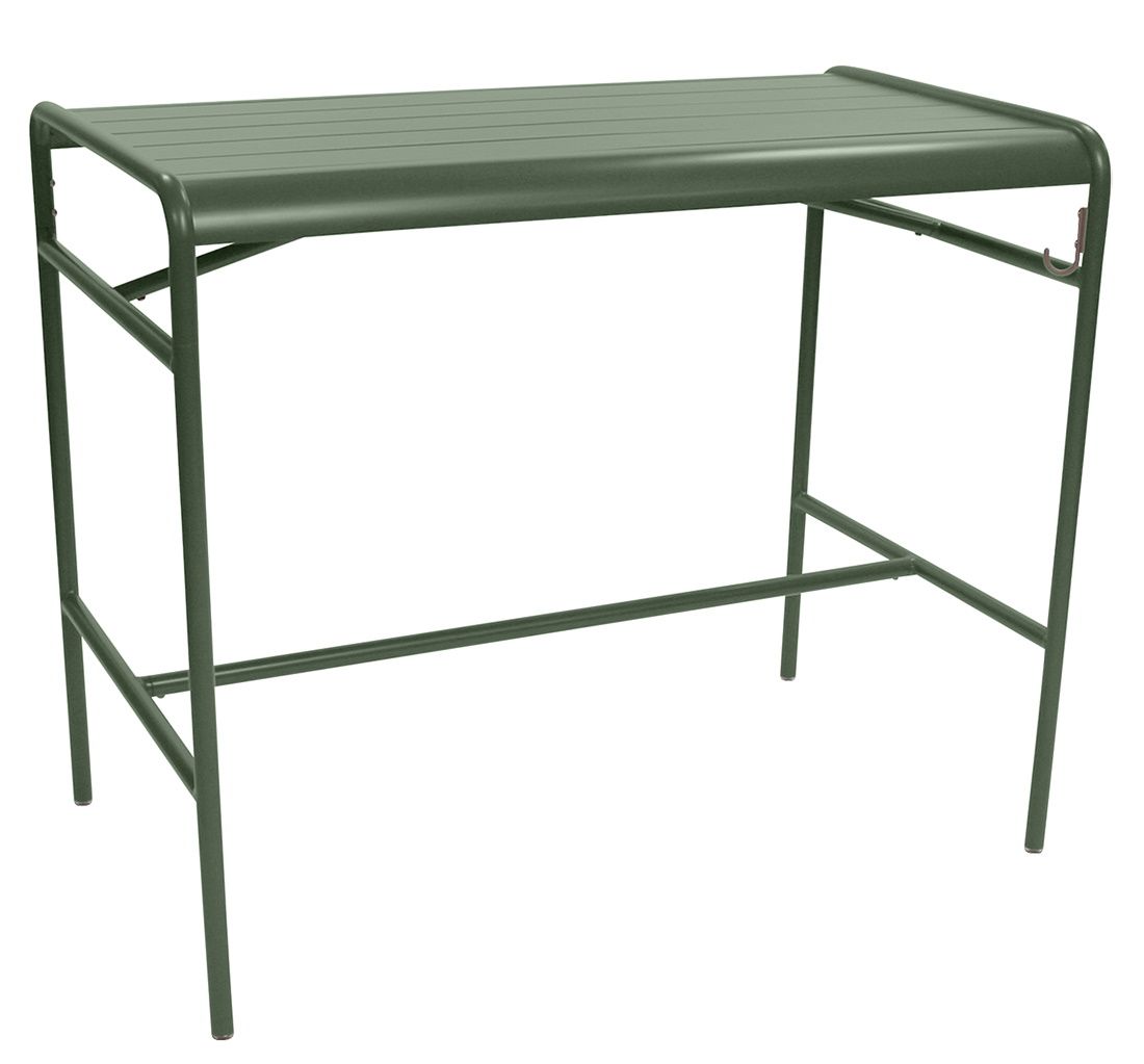Luxembourg Stehtisch von Fermob, Gartentisch aus Metall in Waldgrün, ideal für den Außenbereich.