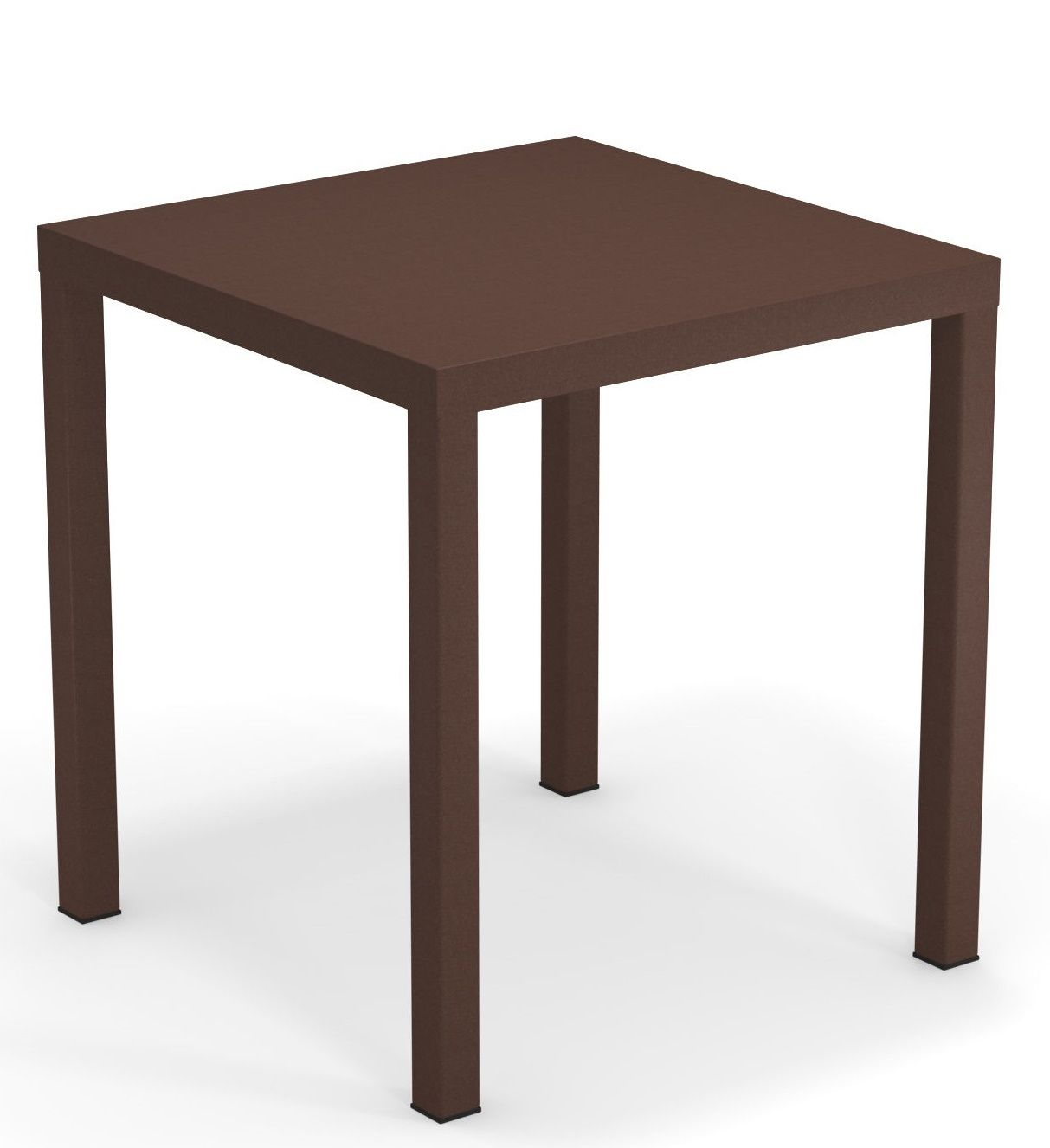 Quadratischer, brauner Nova Tisch von Emu für den Außenbereich, ideal für Garten und Terrasse.