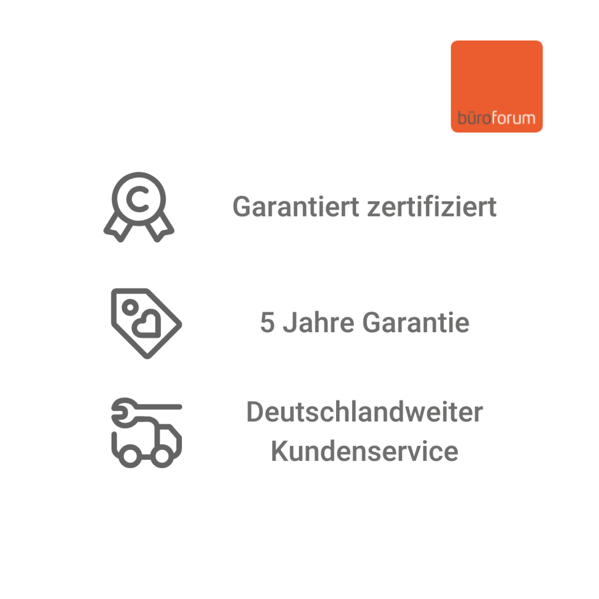 PUREis3 PU213 Drehstuhl: Zertifizierter Bürostuhl mit 5 Jahren Garantie und deutschlandweitem Kundenservice.