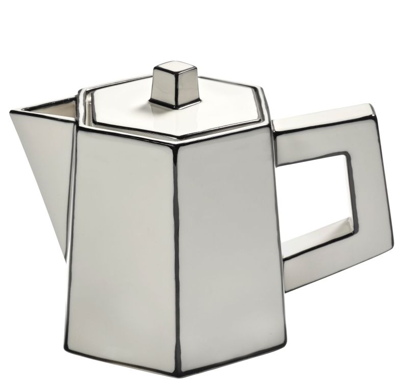 Theepot wit/zwart Carte Blanche Serax 