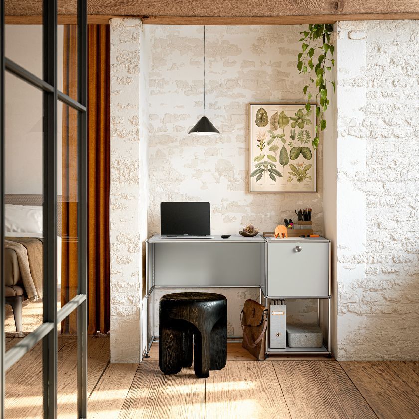 USM Haller-bureau B21 puur wit