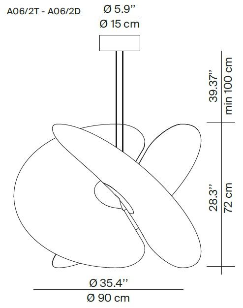 A06 2 Levante hanglamp Luceplan