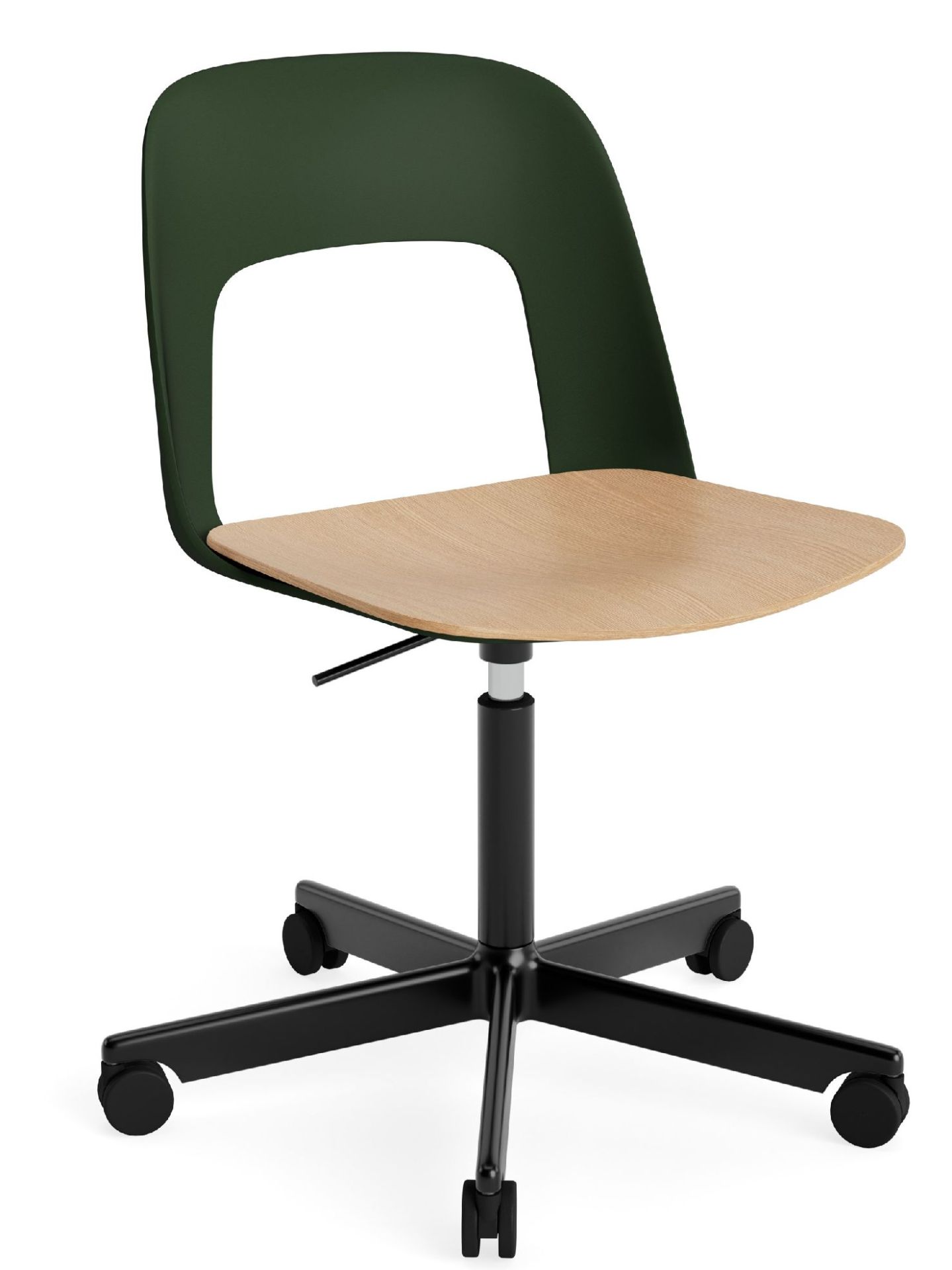 Layout Side Chair 142 stoel met vijfpoot en draaivoet van Hay