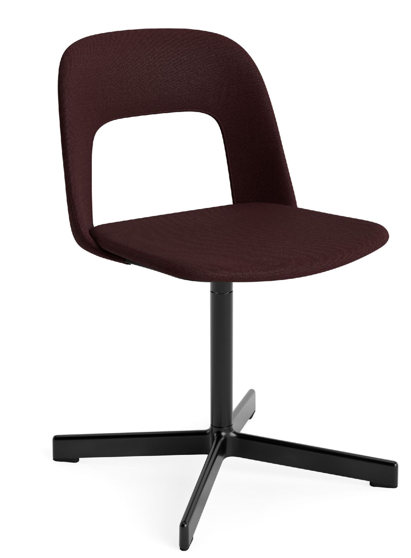 Layout Side Chair 134 stoel met vierpotig draaivoet van Hay