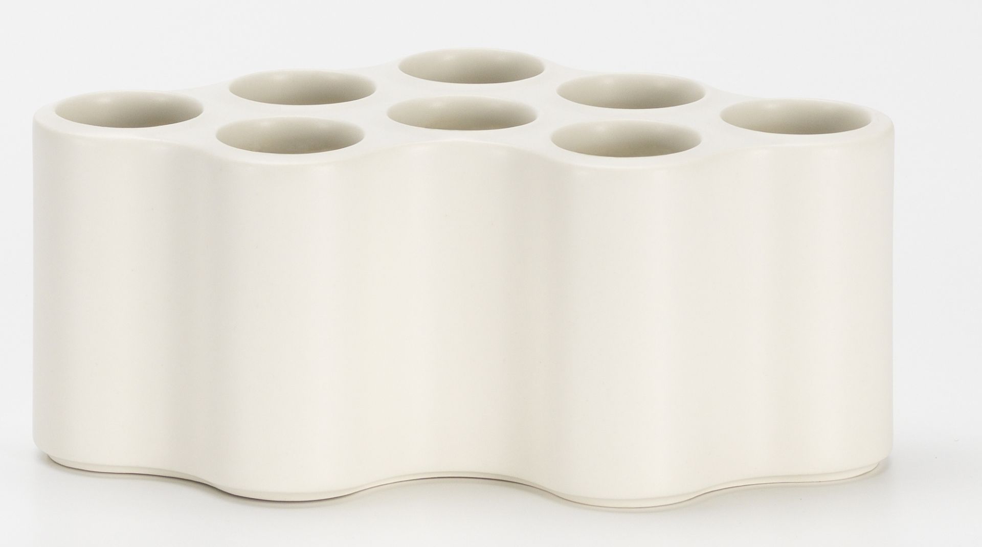 Beige Nuage Vase aus Keramik, große Designervase für Blumen und Dekoration.