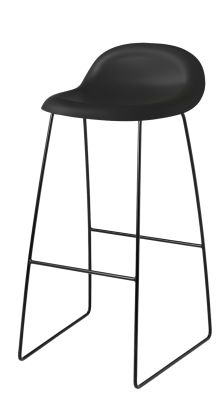 3D-barkruk 75 kunststof - Sledge Base Gubi