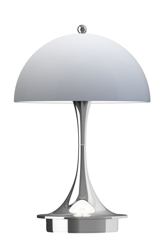 Panthella 160 Portable V3 LED-tafellamp op accu voor binnen en buiten van Louis Poulsen, opaalblauw-grau