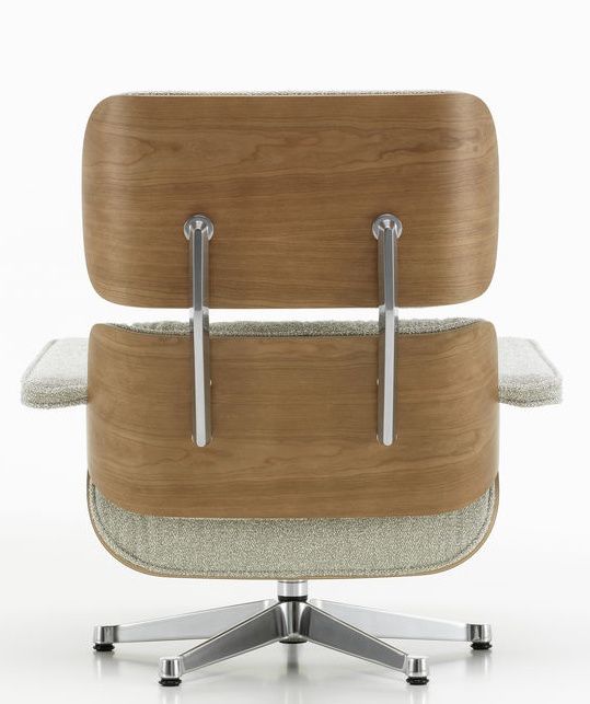 Eames Lounge Chair & Ottoman fauteuil VOORKEURSCOMBINATIE Nubia, cream sand, gepolijst, kersenhout