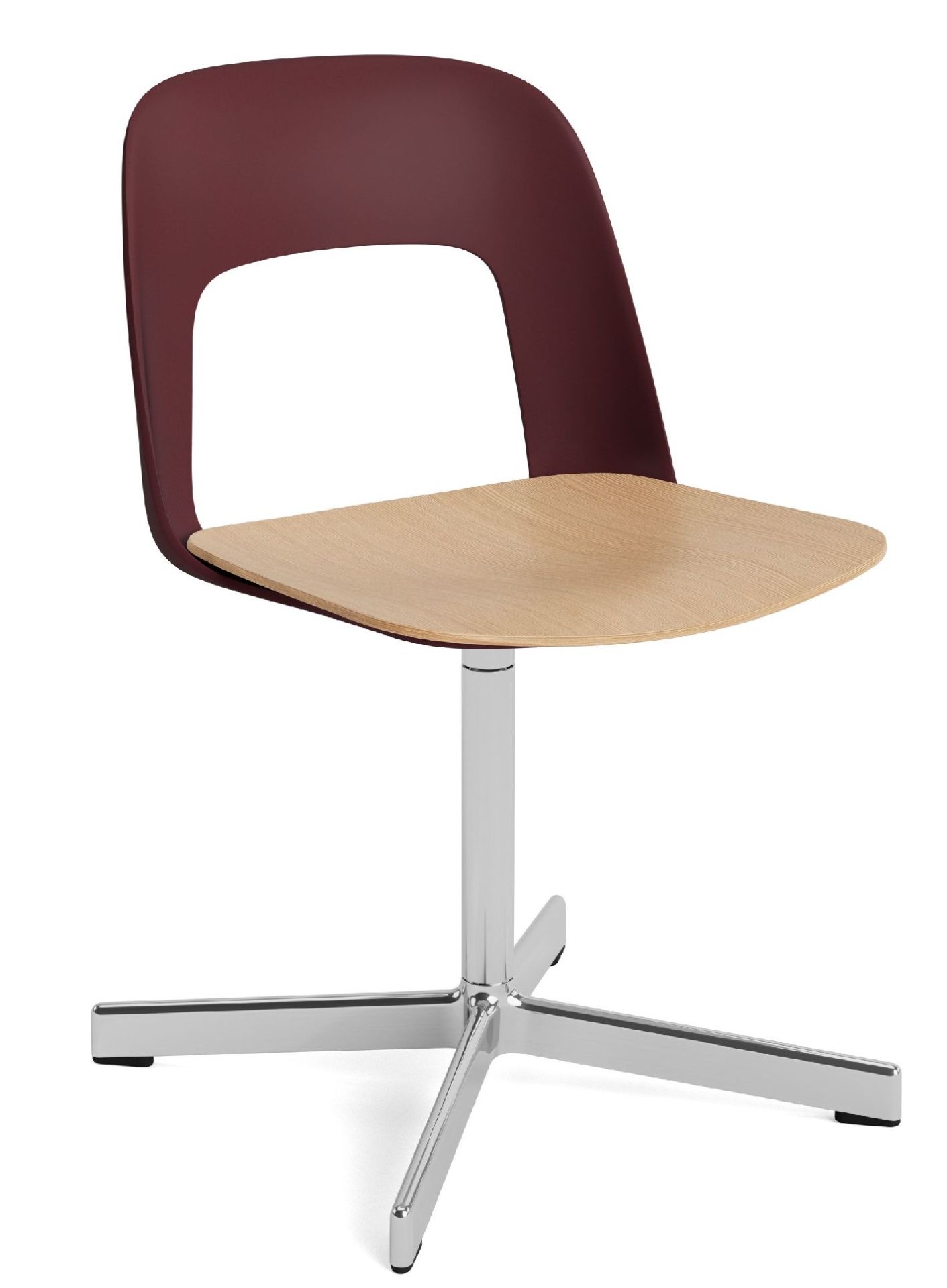 Layout Side Chair 132 stoel met vierpotig draaivoet Hay