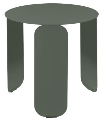 Bebop Beistelltisch von Fermob, ein runder, grüner Outdoor Tisch für Garten und Terrasse.