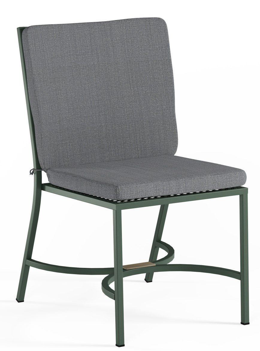Emu Collier C/1250 Sitz- und Rückenkissen für Outdoor-Stuhl, grauer Stoffbezug, bequeme Gartenmöbel-Auflage.
