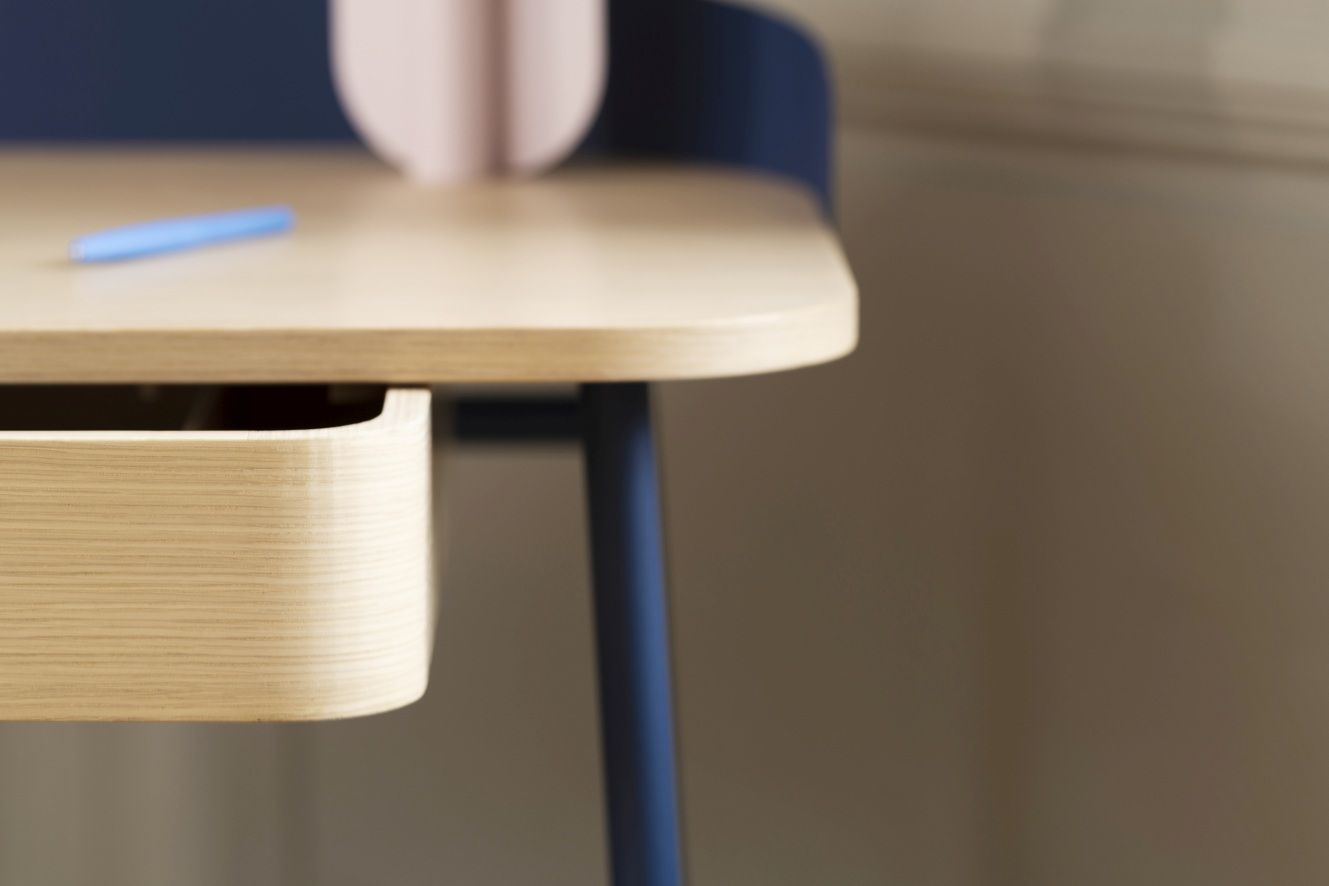 Victor-bureau Hartô matblauw