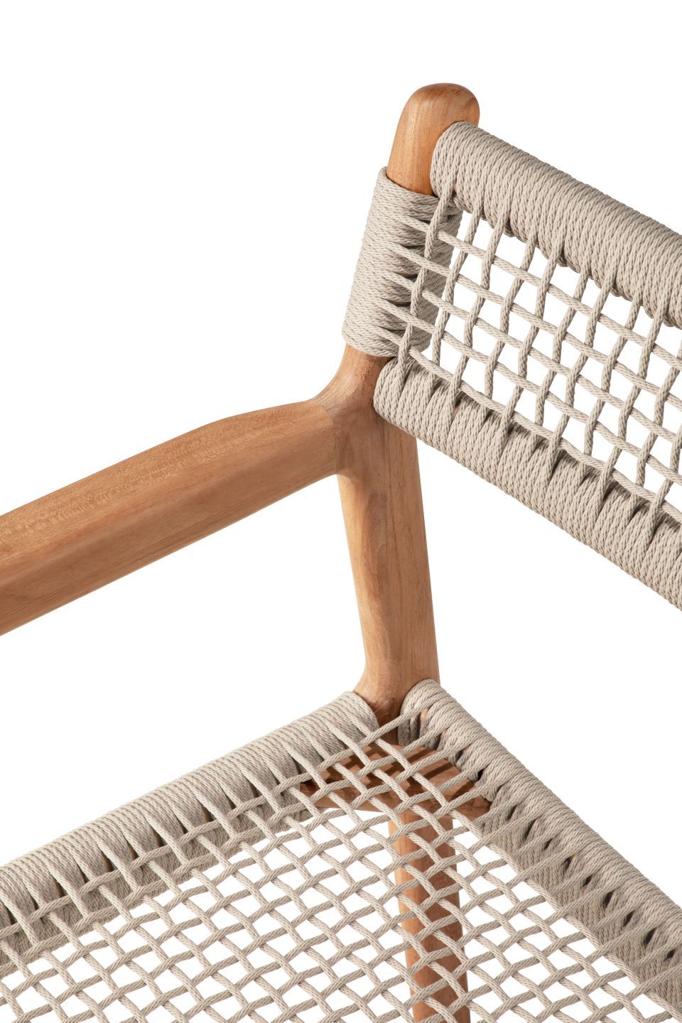 Jack Woven Outdoor-stoel van teakhout van Ethnicraft