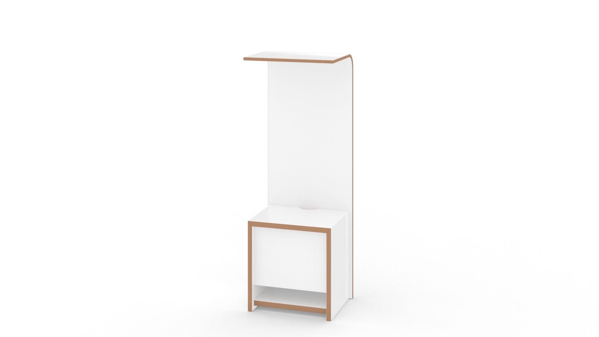 Weißes Fon Regal von Tojo mit Ablageflächen und minimalistischem Design für moderne Wohnräume.