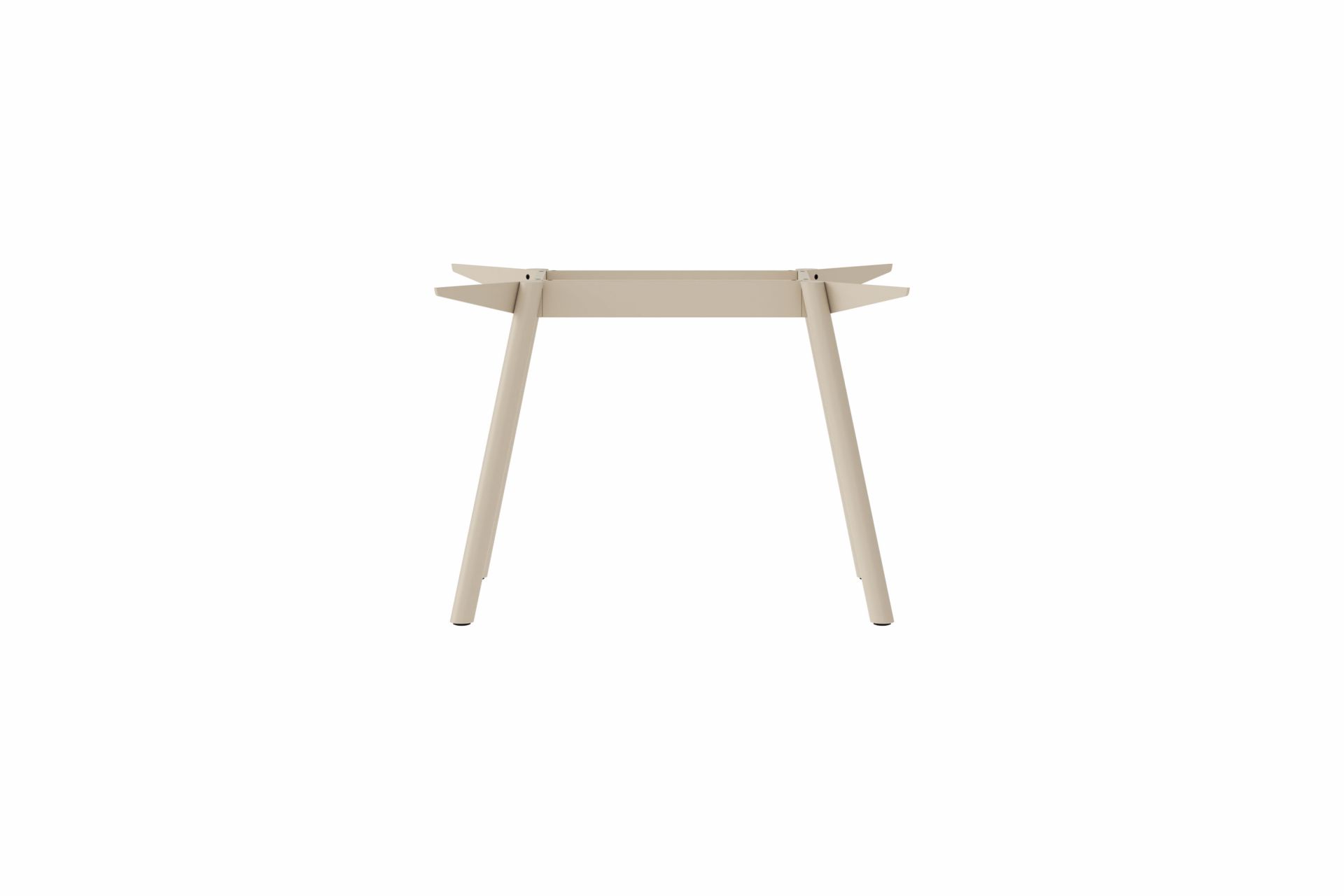 Beige Masa Tischgestell aus Stahl von New Tendency, minimalistisches Design mit vier Beinen.