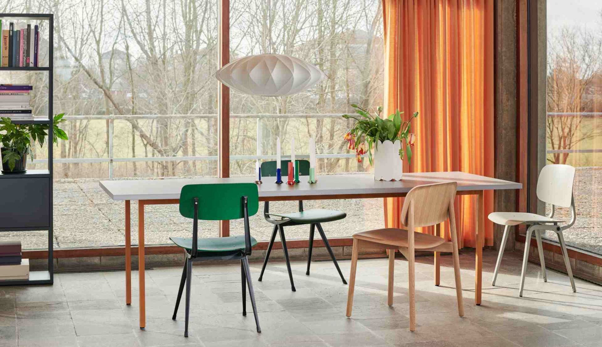 Tafel in twee kleuren, lengte 200 cm, Hay  