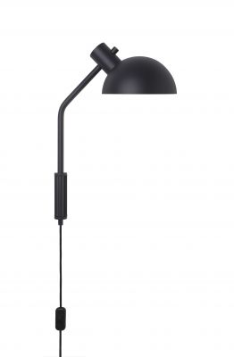 Schwarze MO300 Wandleuchte von Carl Hansen & Søn, moderne Innenleuchte mit Schalter.