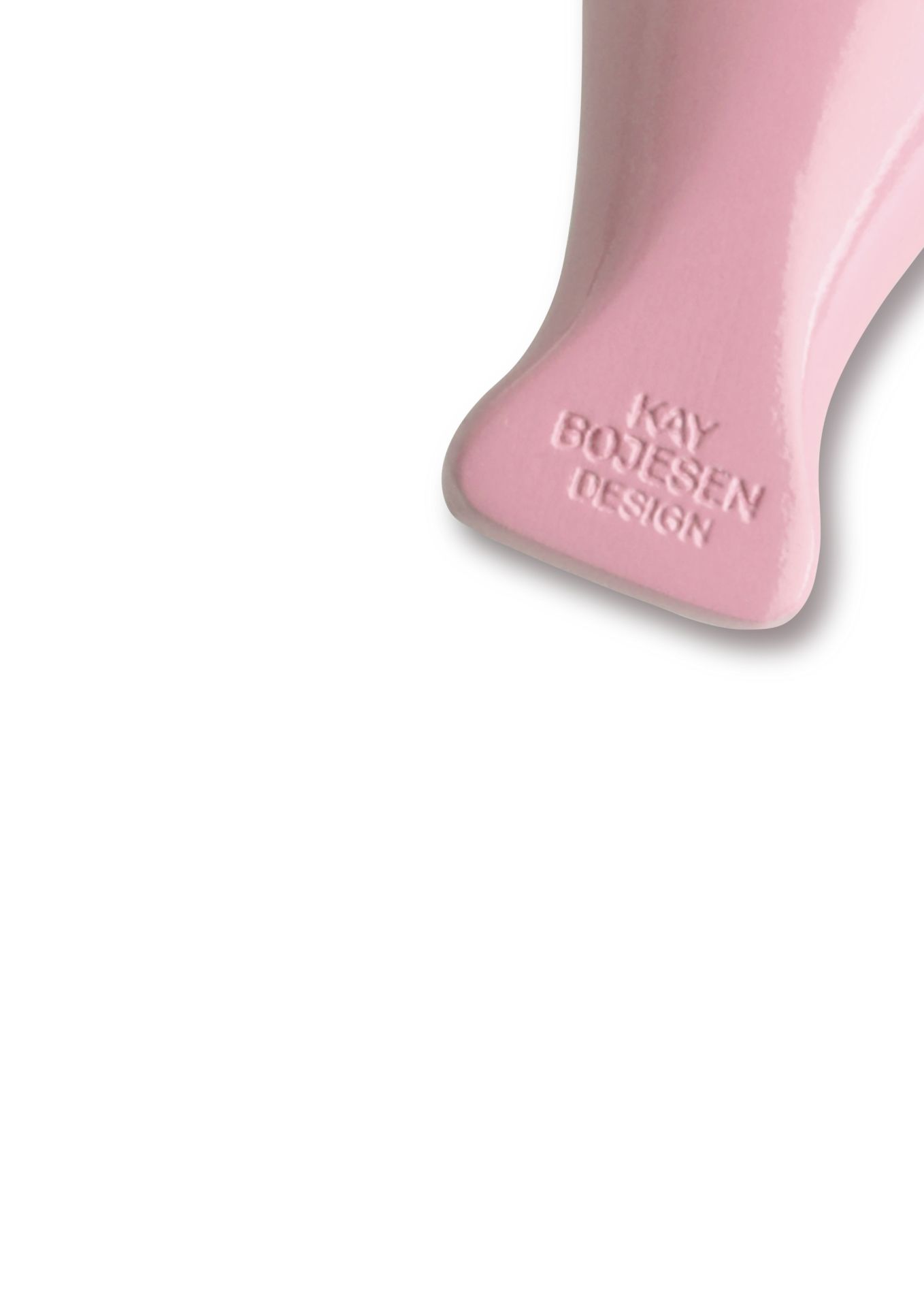 Vogel Rosa sleutelhanger van zilverkleurig metaal met natuurlijk leer van Kay Bojesen