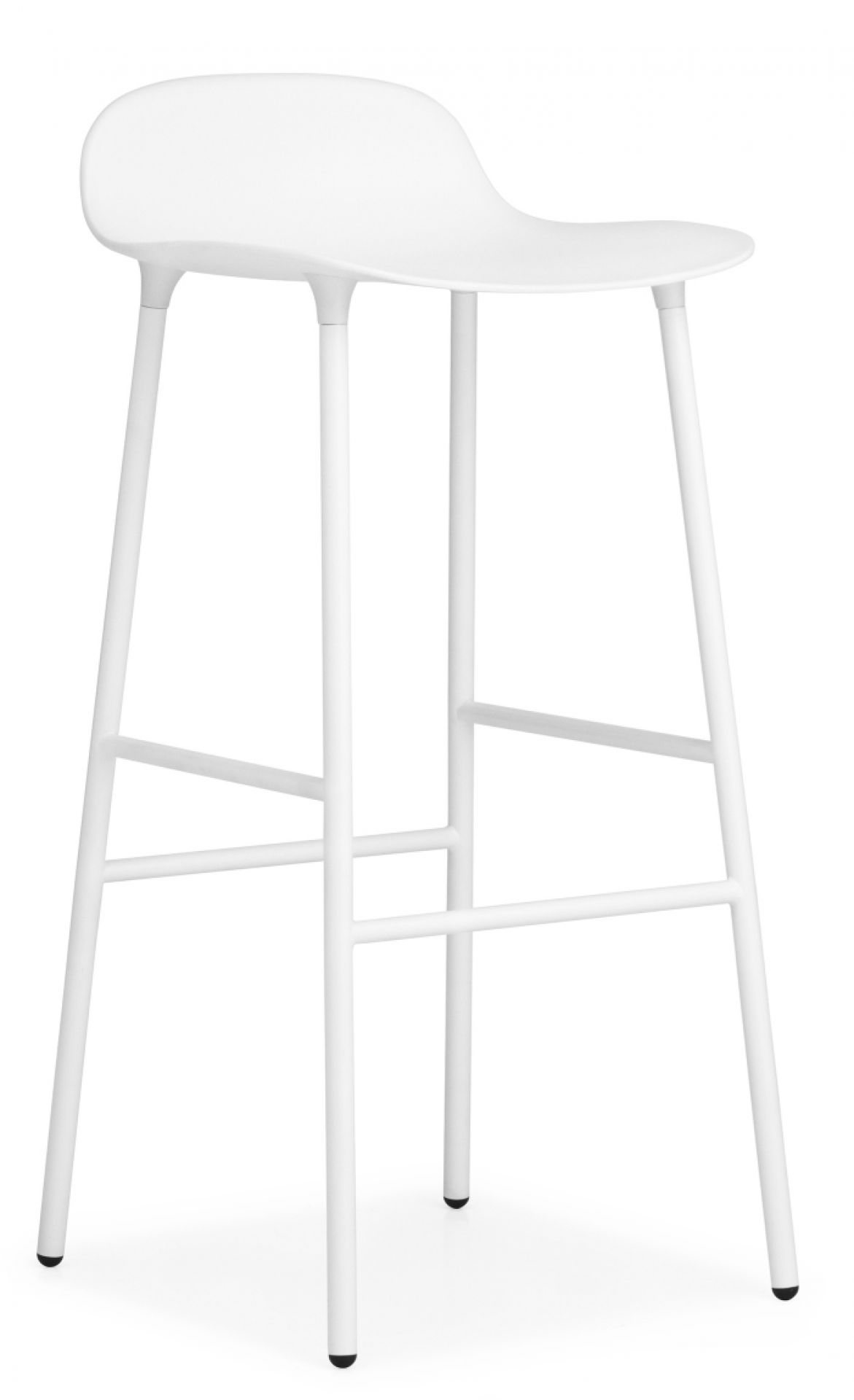 Weißer Form Barhocker H 75 cm von Normann Copenhagen aus Stahl, modernes Küchendesign.