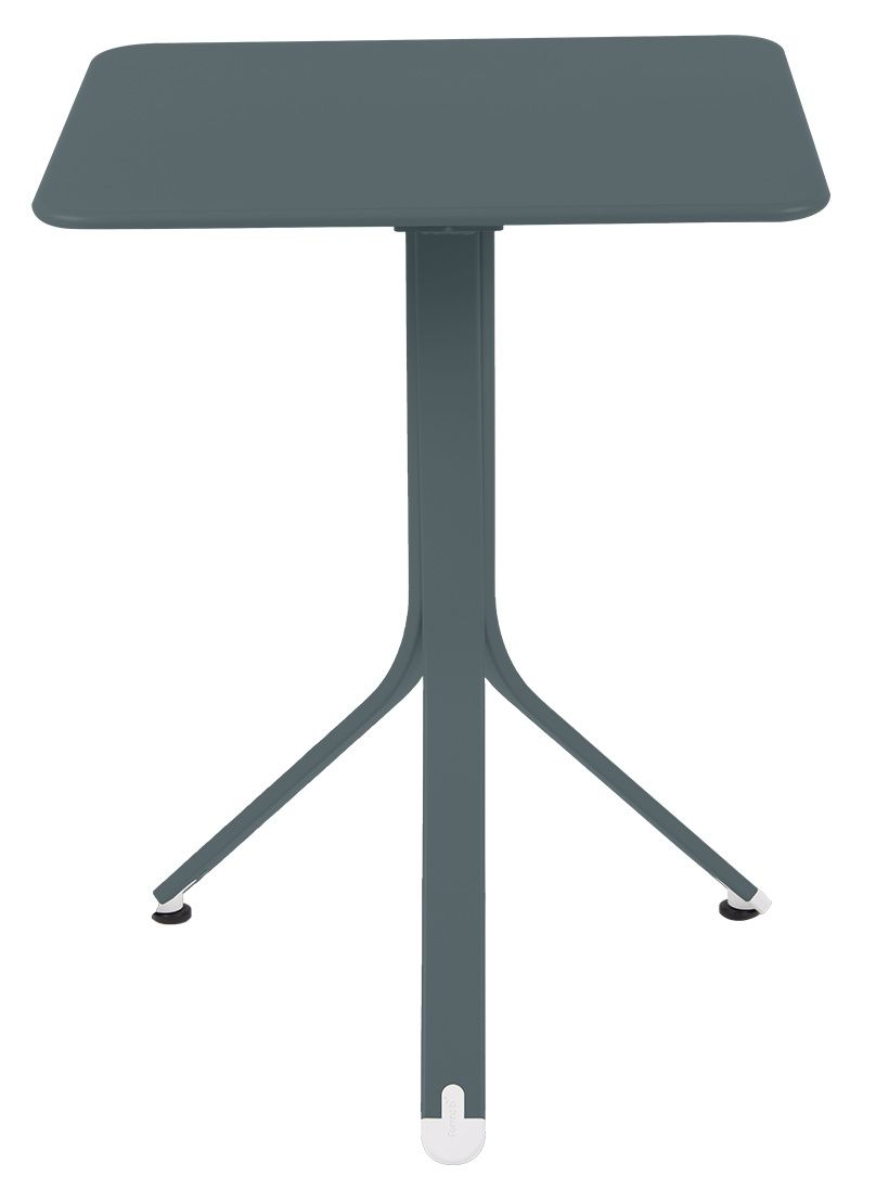 Fermob Rest´O Table Outdoor Tisch in Lagunenblau, quadratische Tischplatte mit zentralem Standfuß.