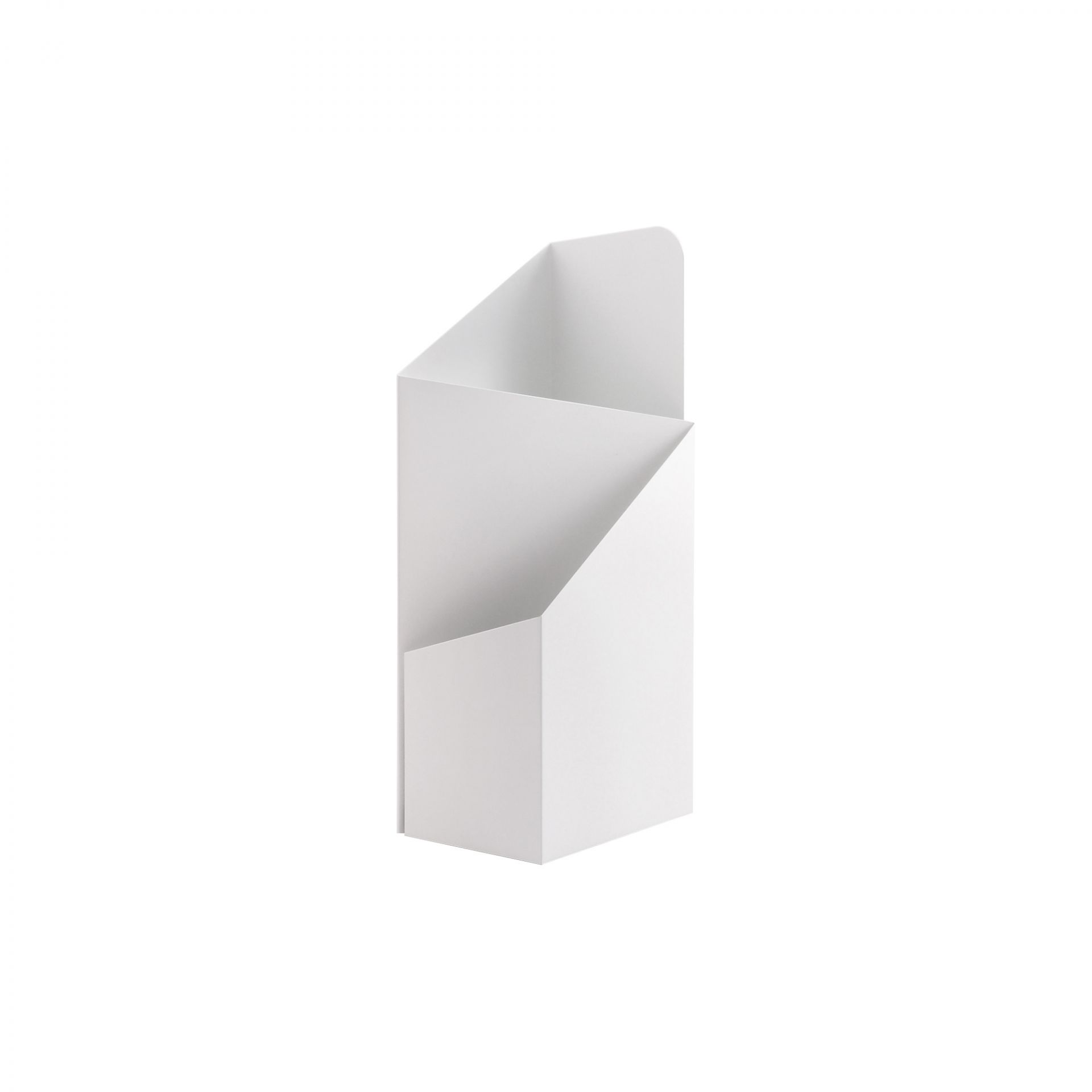 Via Schirmständer Mox, moderner, minimalistischer Schirmständer aus weißem Metall für Flur und Eingangsbereich.