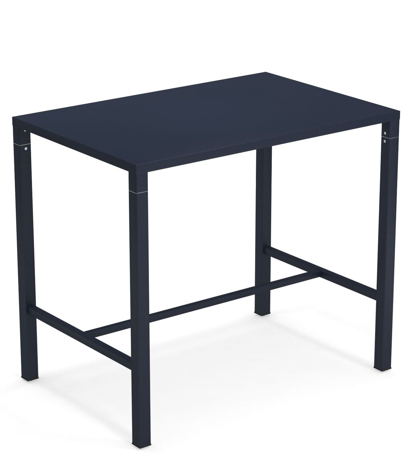 Nova Hochtisch Outdoor Emu, blauer Stehtisch für den Garten oder die Terrasse, moderne Outdoor-Möbel.
