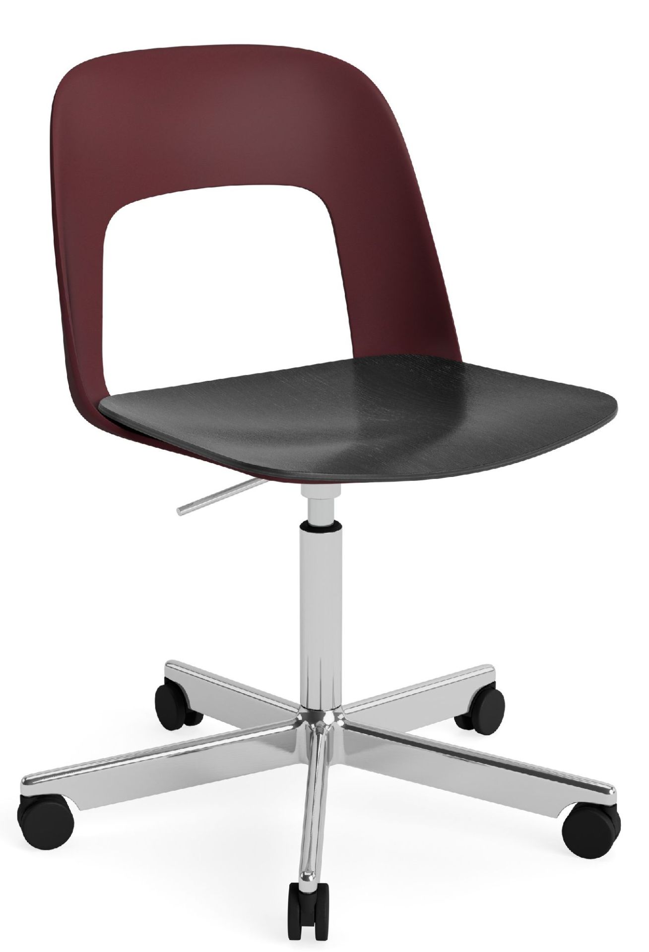 Layout Side Chair 142 stoel met vijfpoot en draaivoet van Hay
