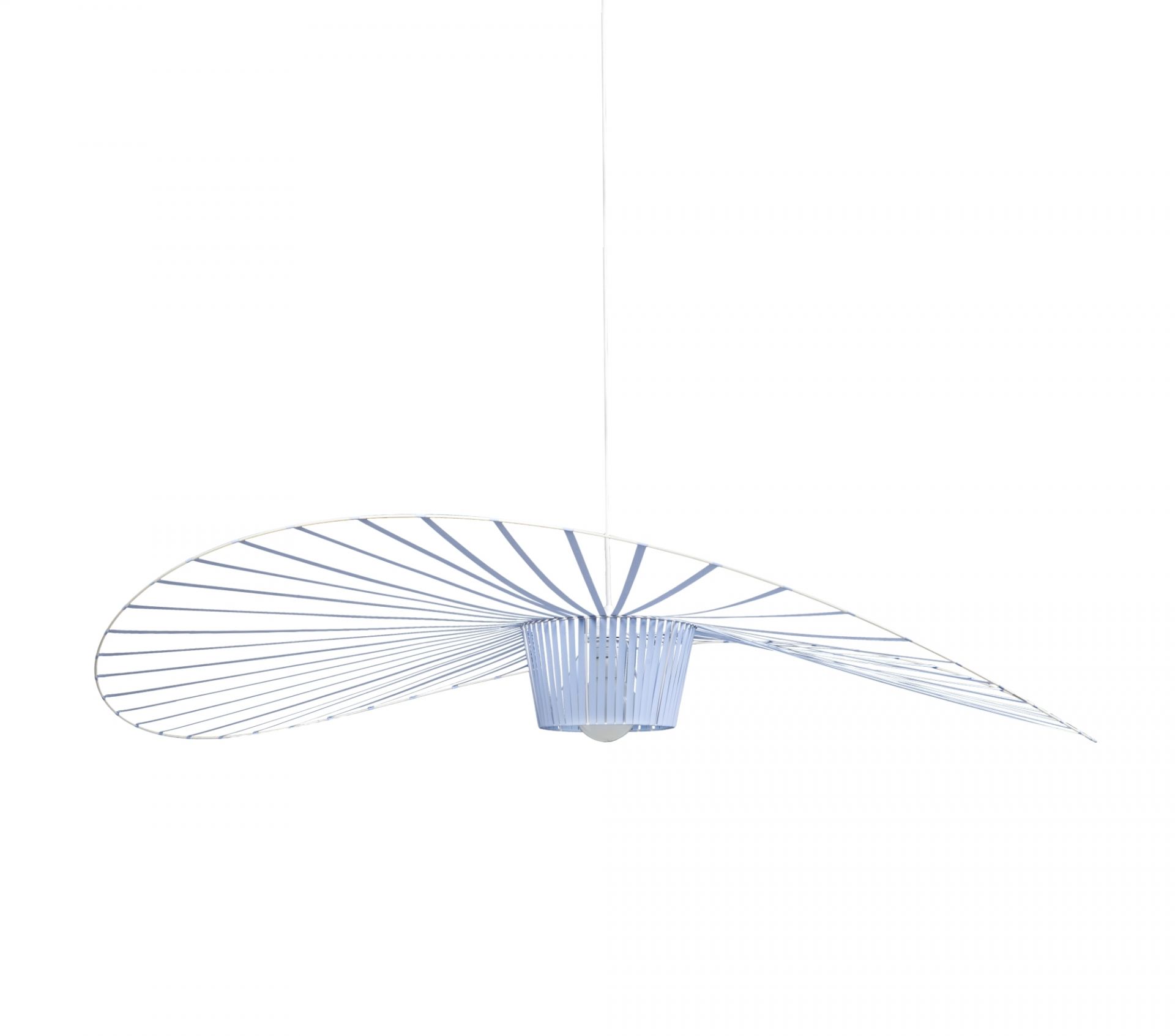 Vertigo Pendelleuchte Groß Kobaltblau von Petite Friture, modernes Design mit filigranen Linien und kobaltblauer Farbe.