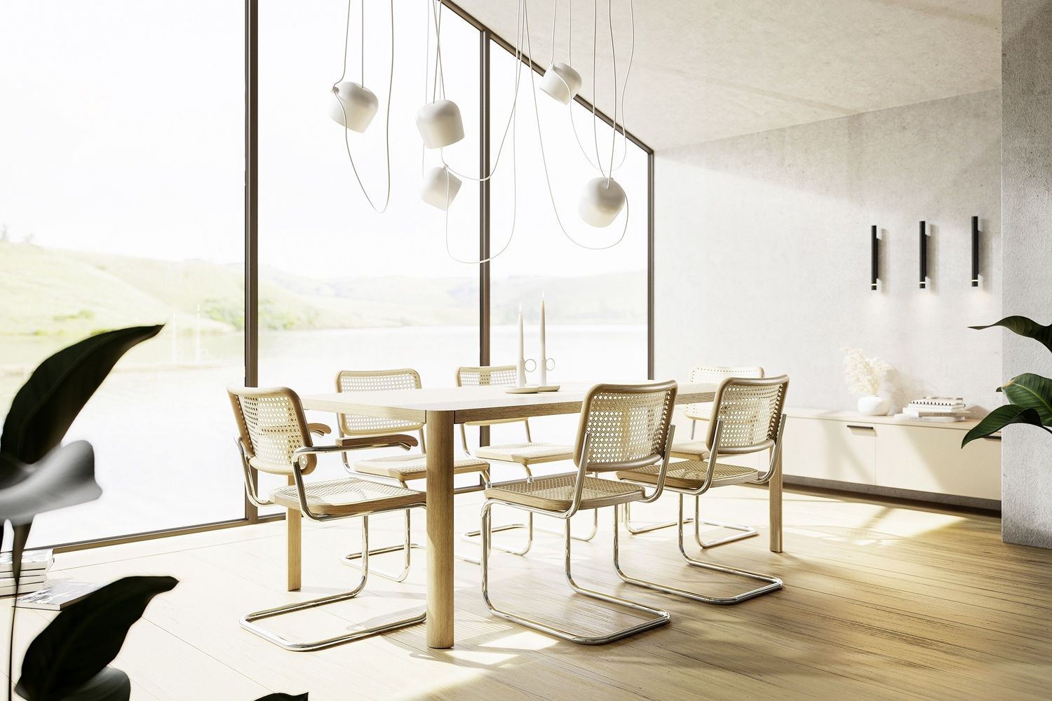S 32 V Stalen buis Klassieker Freischwinger CHROOM/NATUUR Thonet VOORKEURSCOMBINATIE