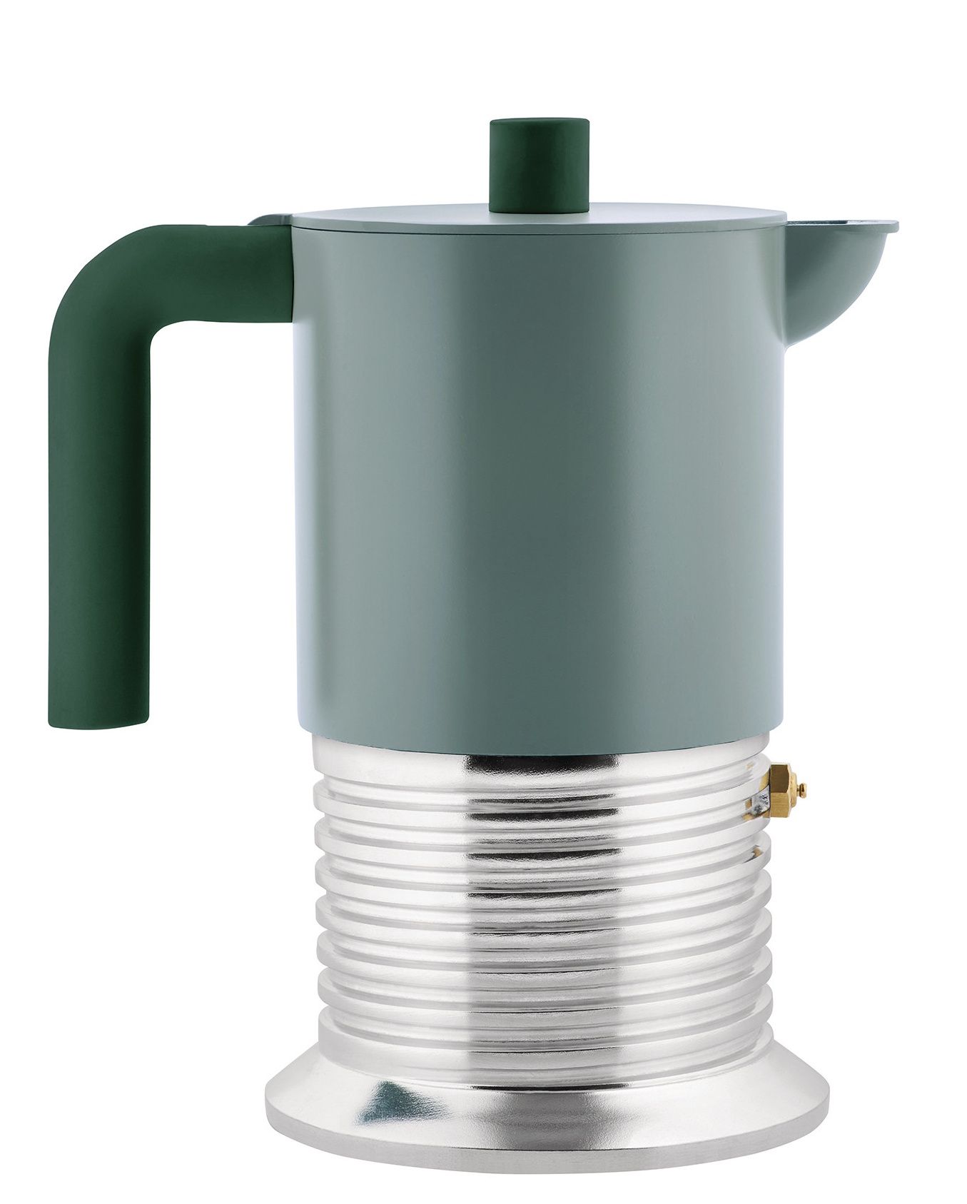 PM01/3 Vite-espressopot voor 3 kopjes, Alessi, saliegroen