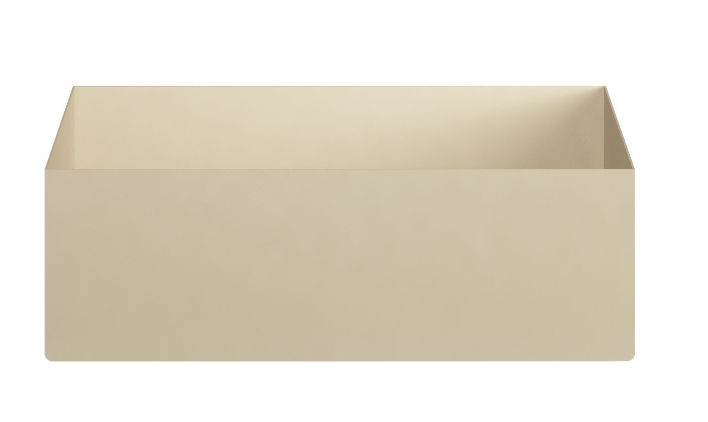 Arturo Shelf Box von novoform, eine offene, beigefarbene Regalbox zur Wandmontage oder zum Stellen.