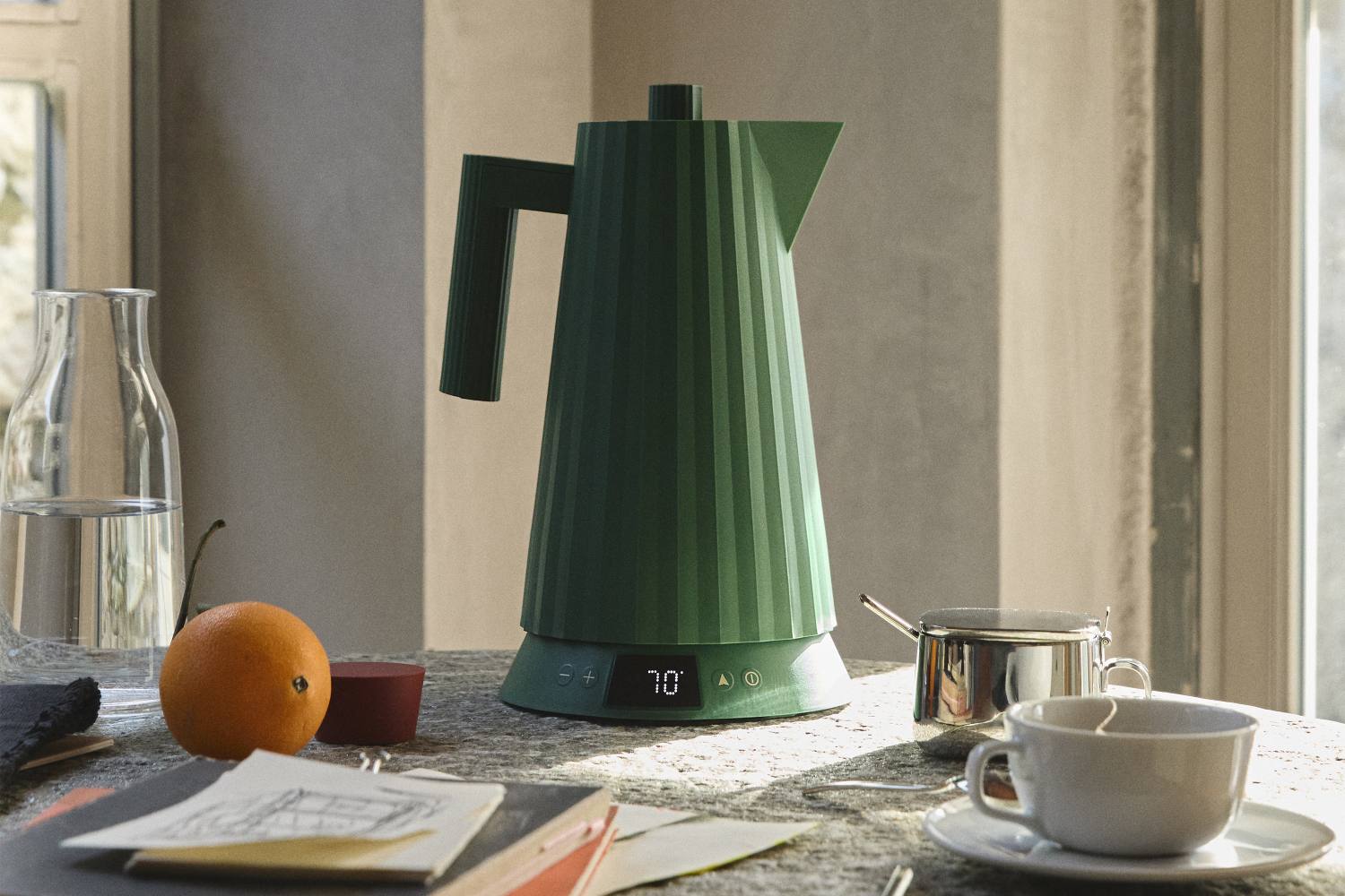 MDL21 Plisse / Plissé waterkoker met temperatuurregeling van Alessi