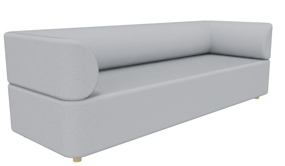 Helles, modernes Cascando Mezza Sofa Sitzelement mit abgerundeten Armlehnen und minimalistischem Design für Wohnzimmer und Büro.