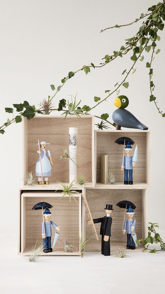 Songbirds Zangvogels Houten figuur Nachtegaal Kay Bojesen