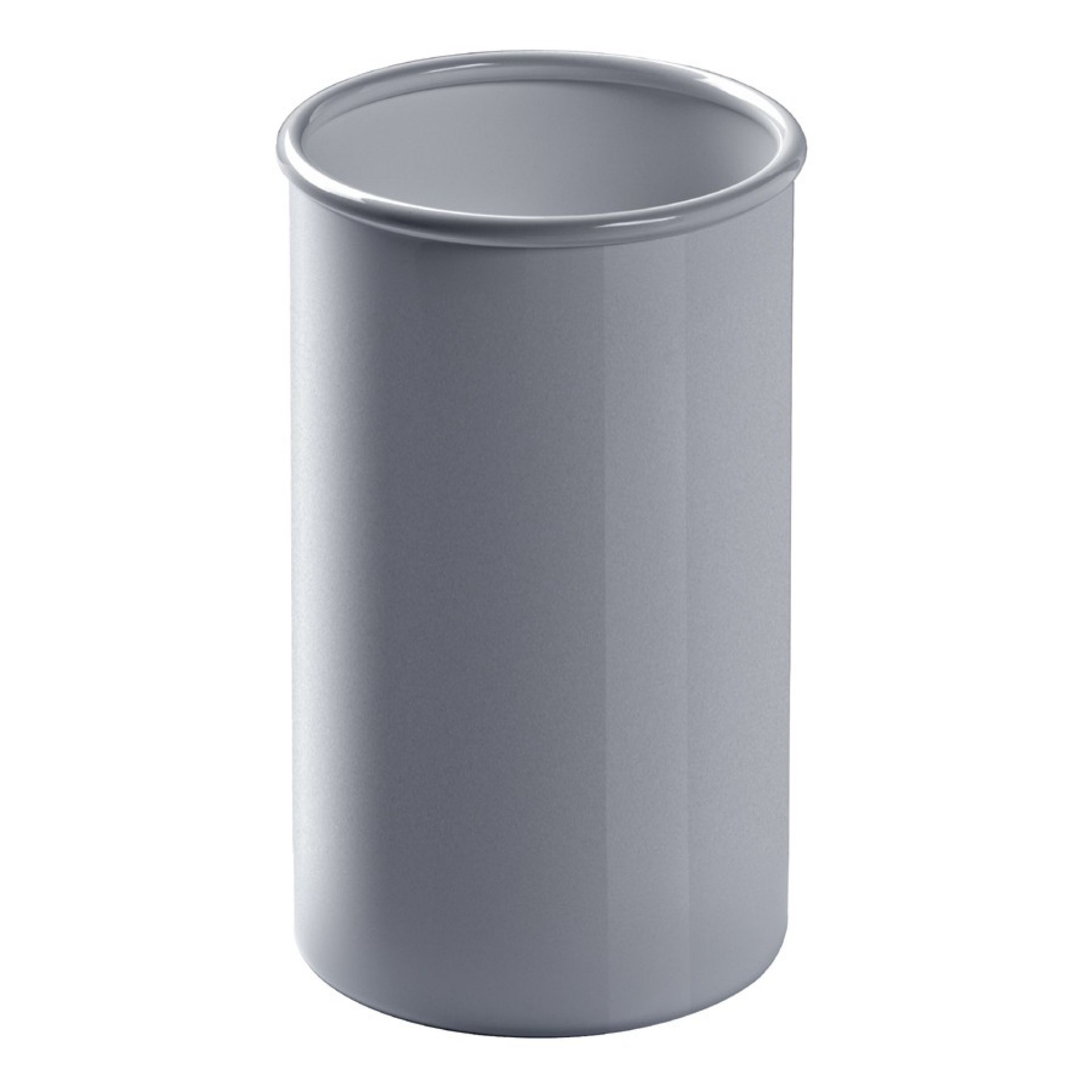 Grauer Colmo Schirmständer oder hoher Papierkorb von Rexite, minimalistisches Design für Büro und Zuhause.