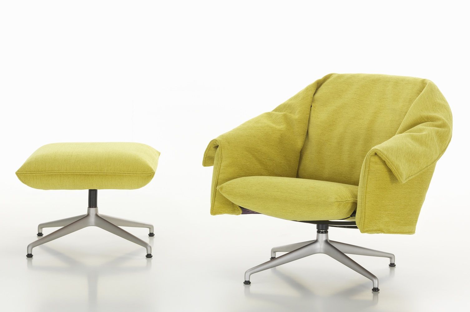 Bascule Lowback Fauteuil met voetenbankje Vitra
