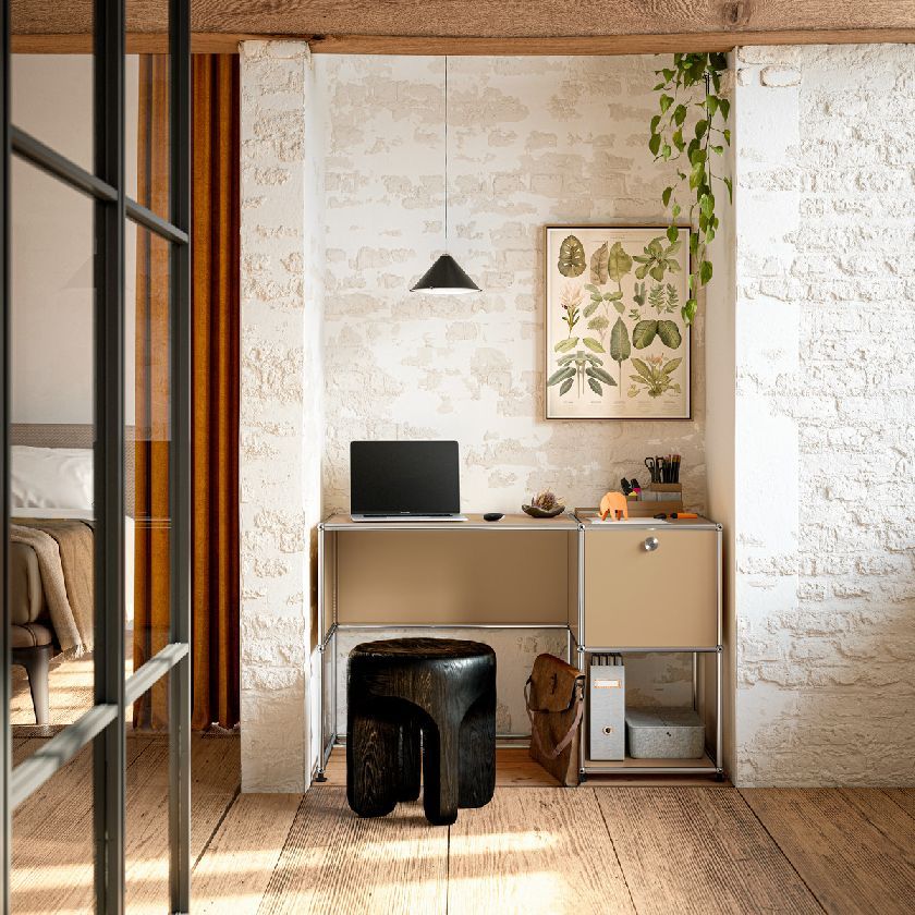 USM Haller-bureau B21 puur wit