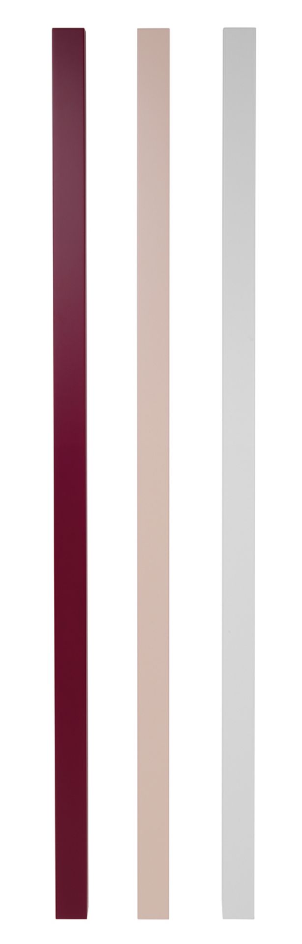Schönbuch Line Garderobenelement in Burgunderrot, Beige und Weiß, moderne Wandgarderobe für Flur und Eingangsbereich.